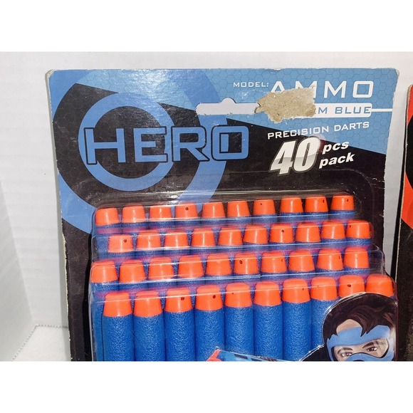 Lot /2 Play Tek Team Red & Blue Precision Darts 40 Packs (N5) Each Total of 80 - Picture 2 of 9